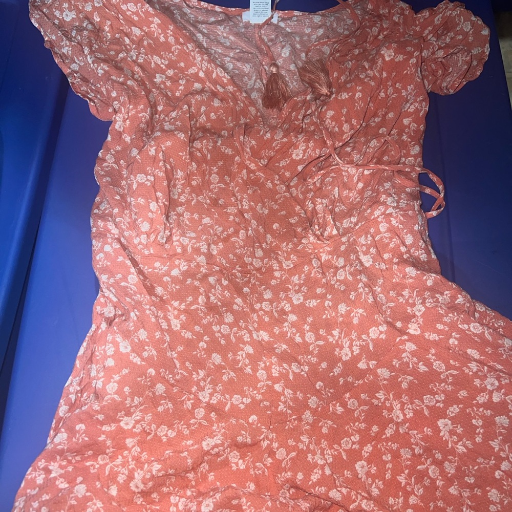 Eyeshadow Coral and White Romper